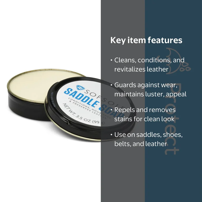 Sof Sole, Shoe Saddle Soap, 3.5 oz, Leather Cleaner and