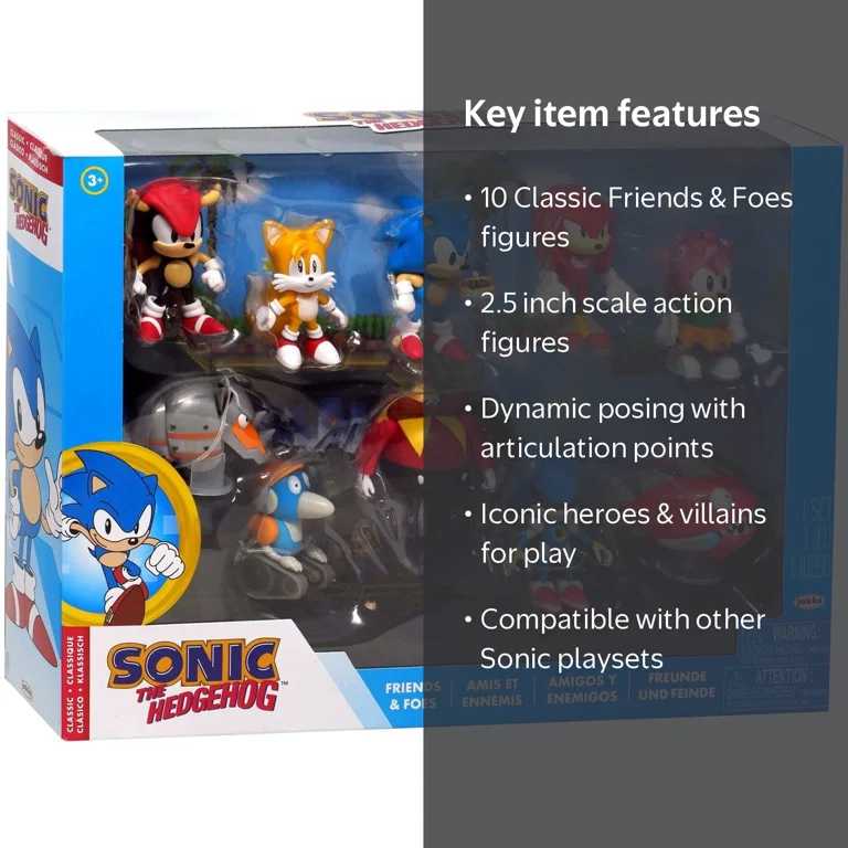 Jakks Pacific Sonic the Hedgehog Classic Friends and Foes 10-pack