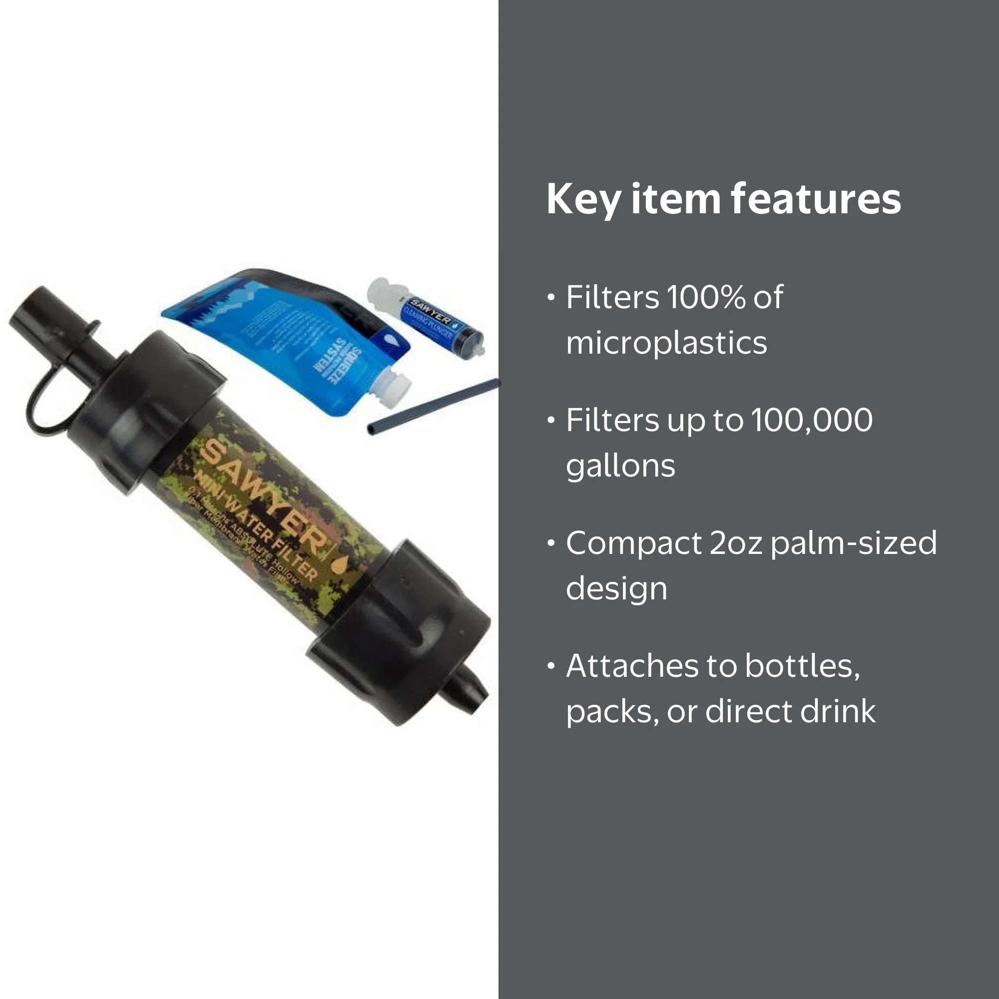 Sawyer, MINI Water Filtration System, SP107, Green - Walmart.com