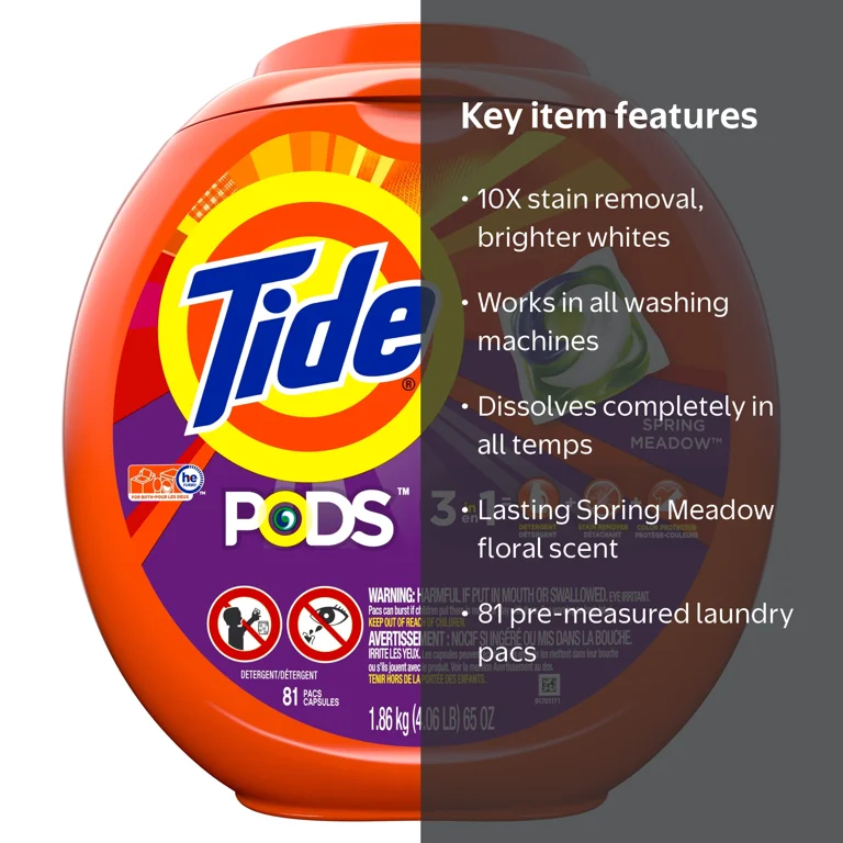 Tide Pods 3-in-1: Detergent, Stain Remover, Color Protector Tide Pods 3-in-1: Detergent, Stain Remover, Color Protector