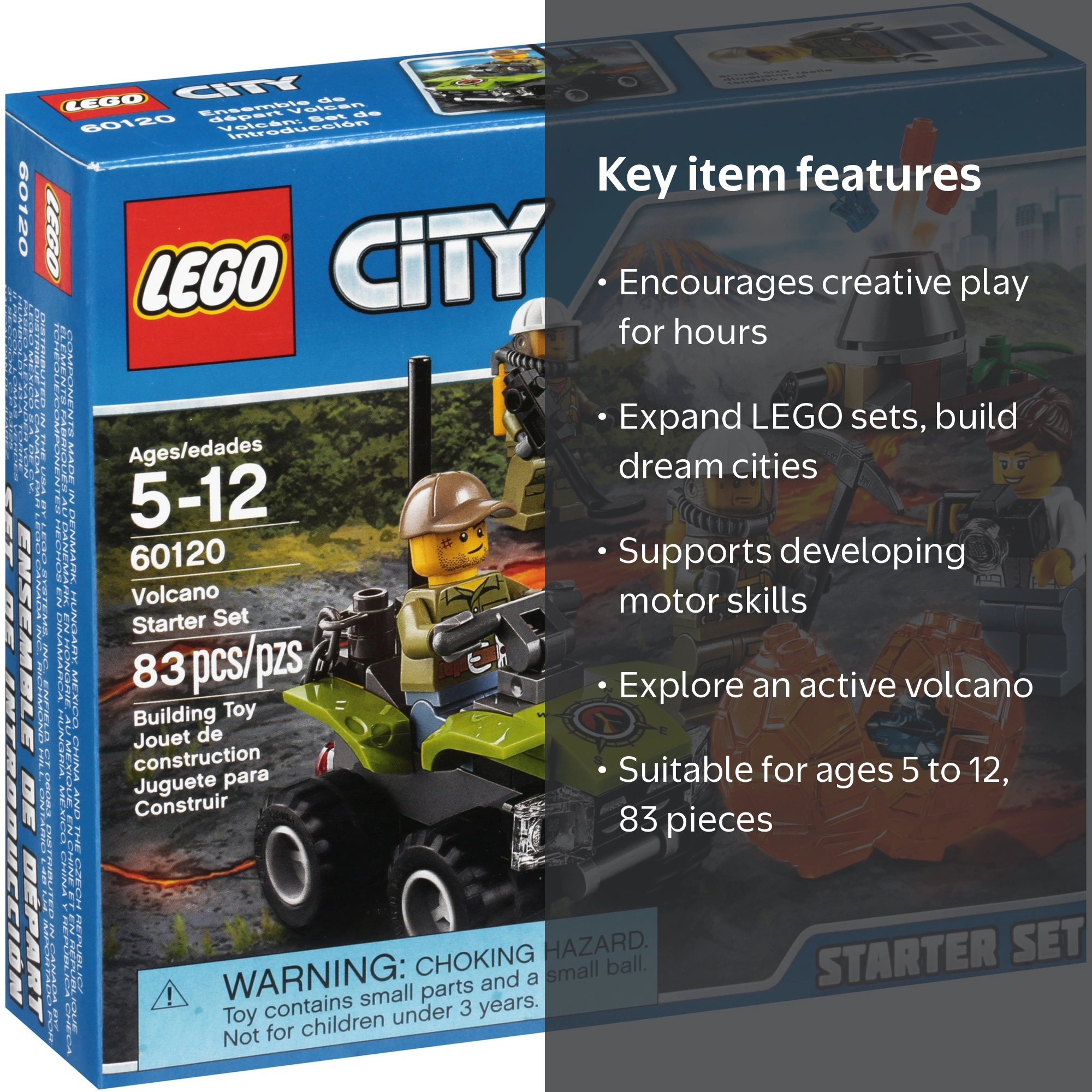 LEGO, City Volcano Explorers Starter Set, 60120, Multicolor