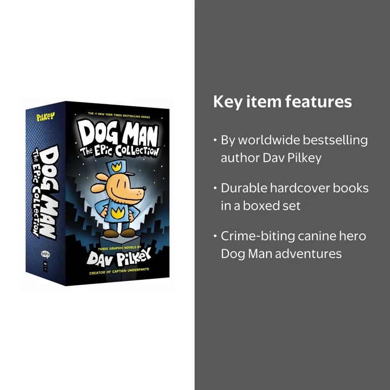 Dav Pilkey, Dog Man: The Epic Collection, #1-3 Boxed Set - Walmart.com