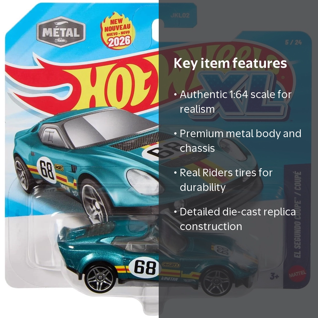 エルセーヌ　クールマッスル Speed 9 10本 Hot Wheels XL El Segundo Coupe Die Cast Car - Walmart.com