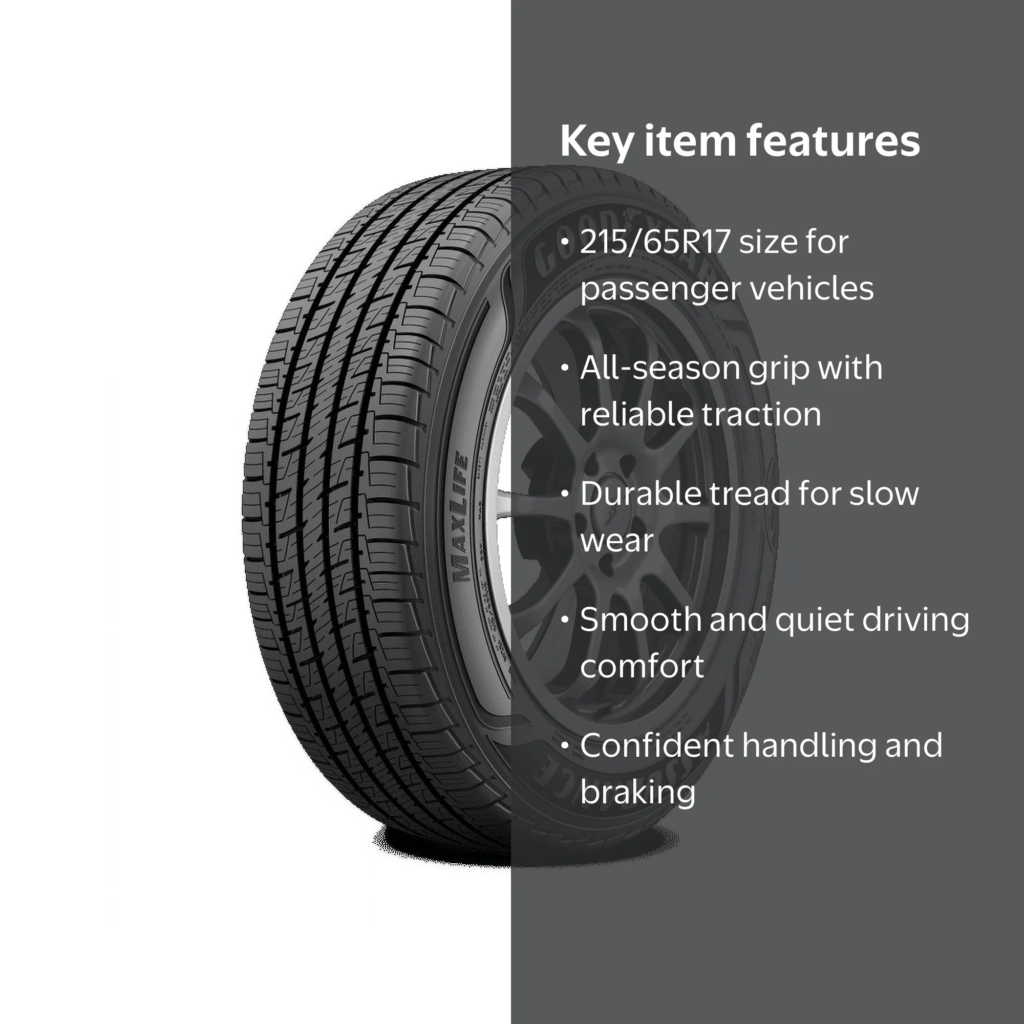 Goodyear, Passenger Tire, 215/65R17 98H, All Season All Weather