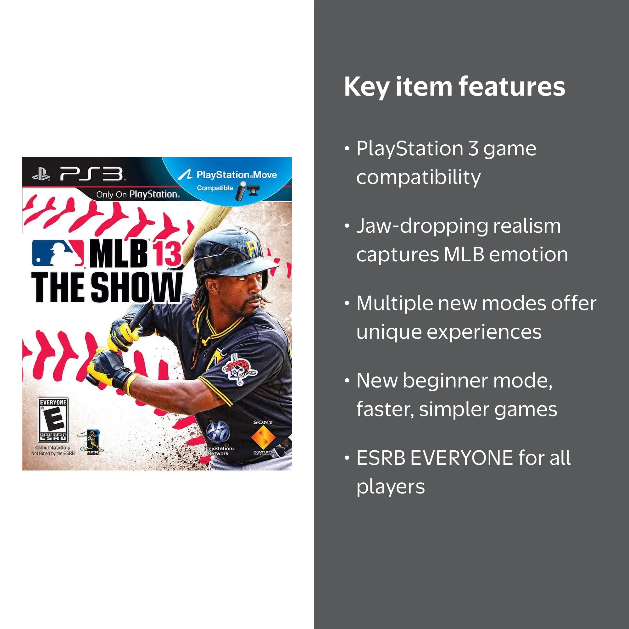 Sony MLB 13 The Show PlayStation 3 Sports Game Blu-ray Disc with