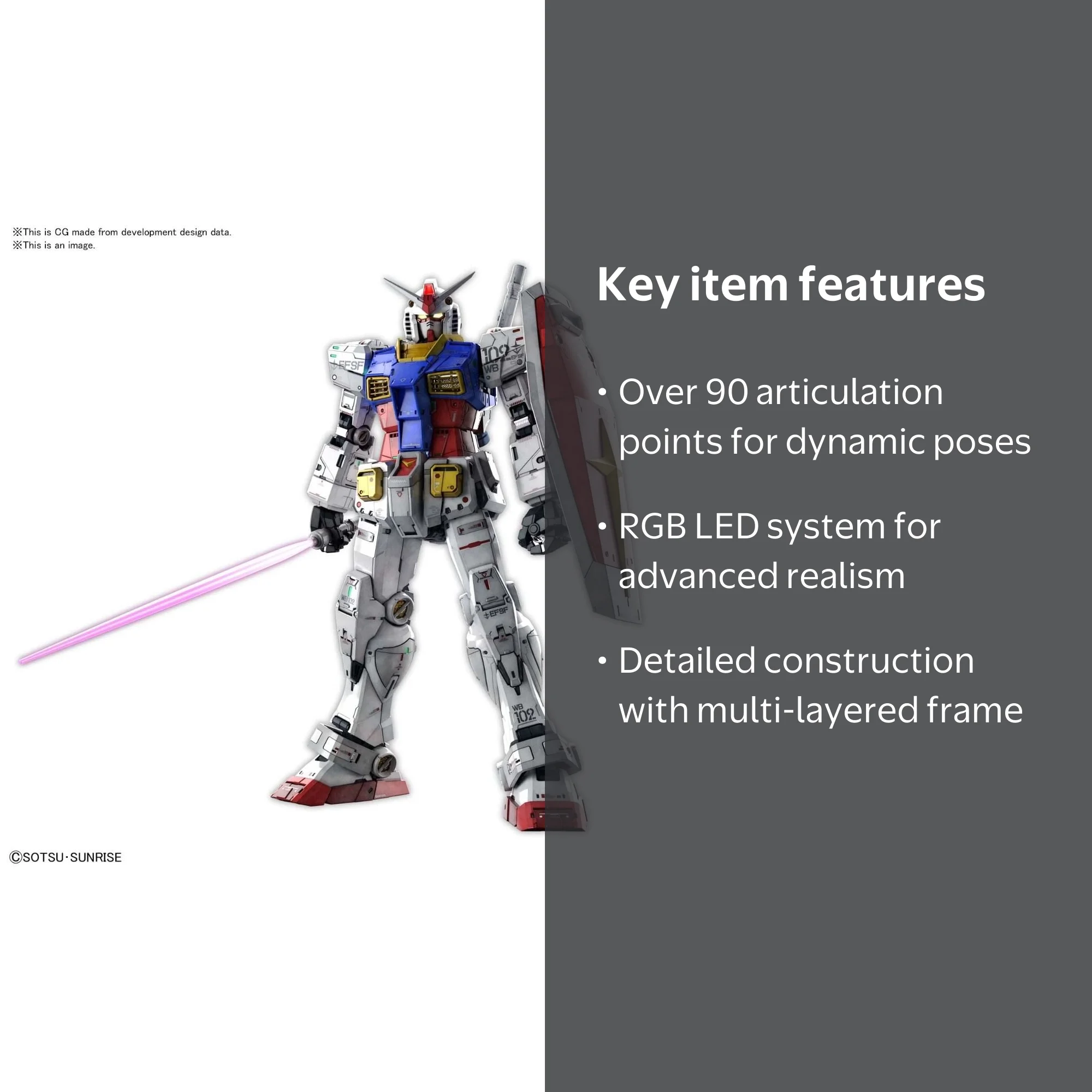 Bandai Hobby Toys: Metal Build RX-78-2 Gundam PG Unleashed Model