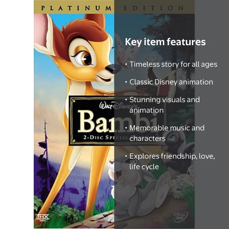 Disney, Bambi, DVD, Platinum Collection, Special Edition - Walmart.com