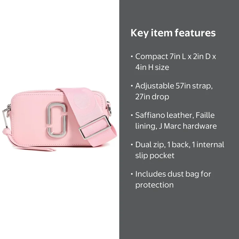 Marc Jacobs The Solid Snapshot Crossbody Bag - Ribbon Pink