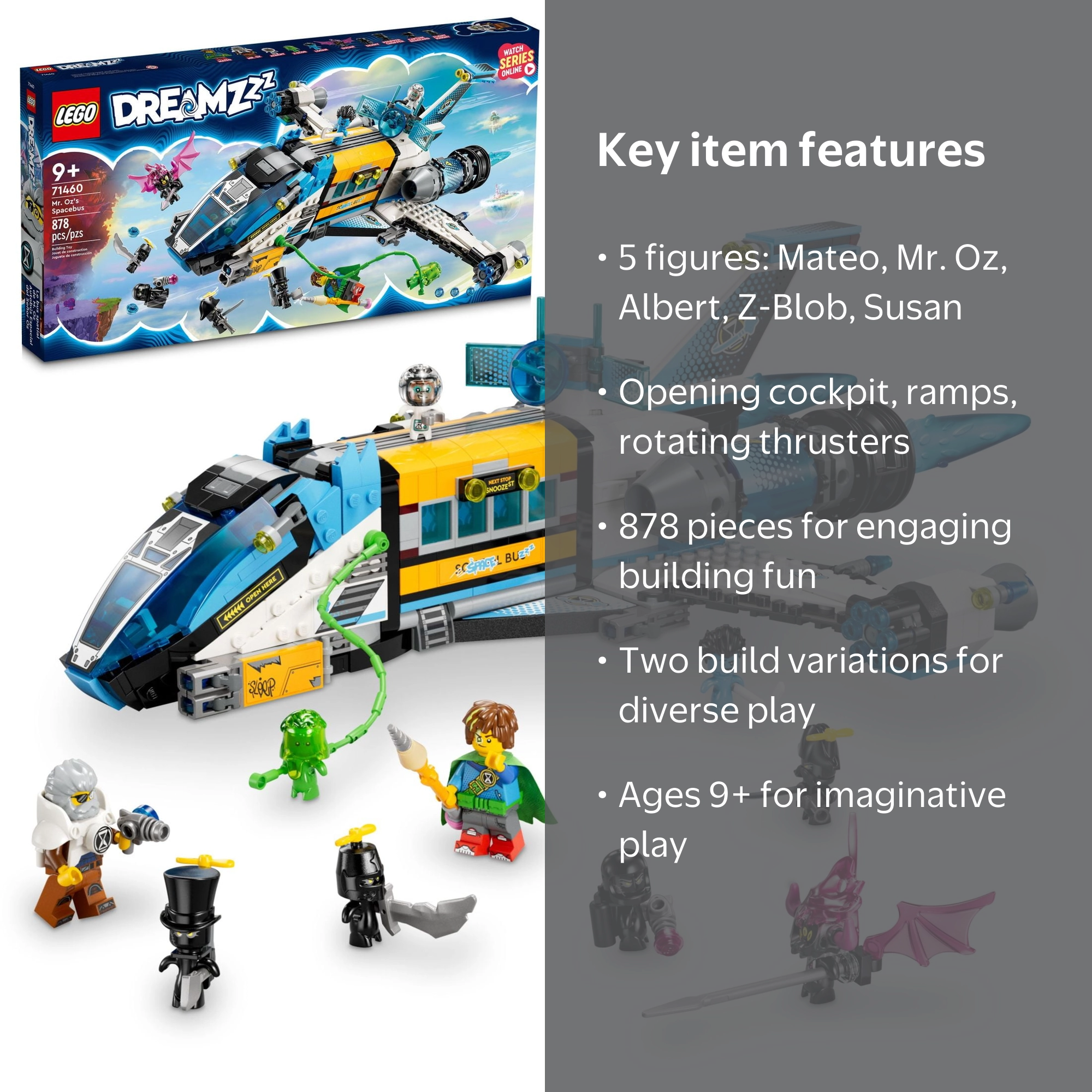 LEGO DREAMZzz Mr. Oz's Spacebus 71460 Building Set, Spaceship Toy