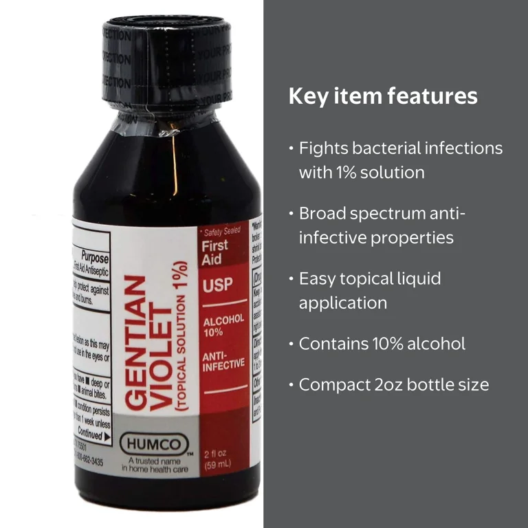 Humco, First Aid Antibiotic Gentian Violet, 2 oz liquid, 1