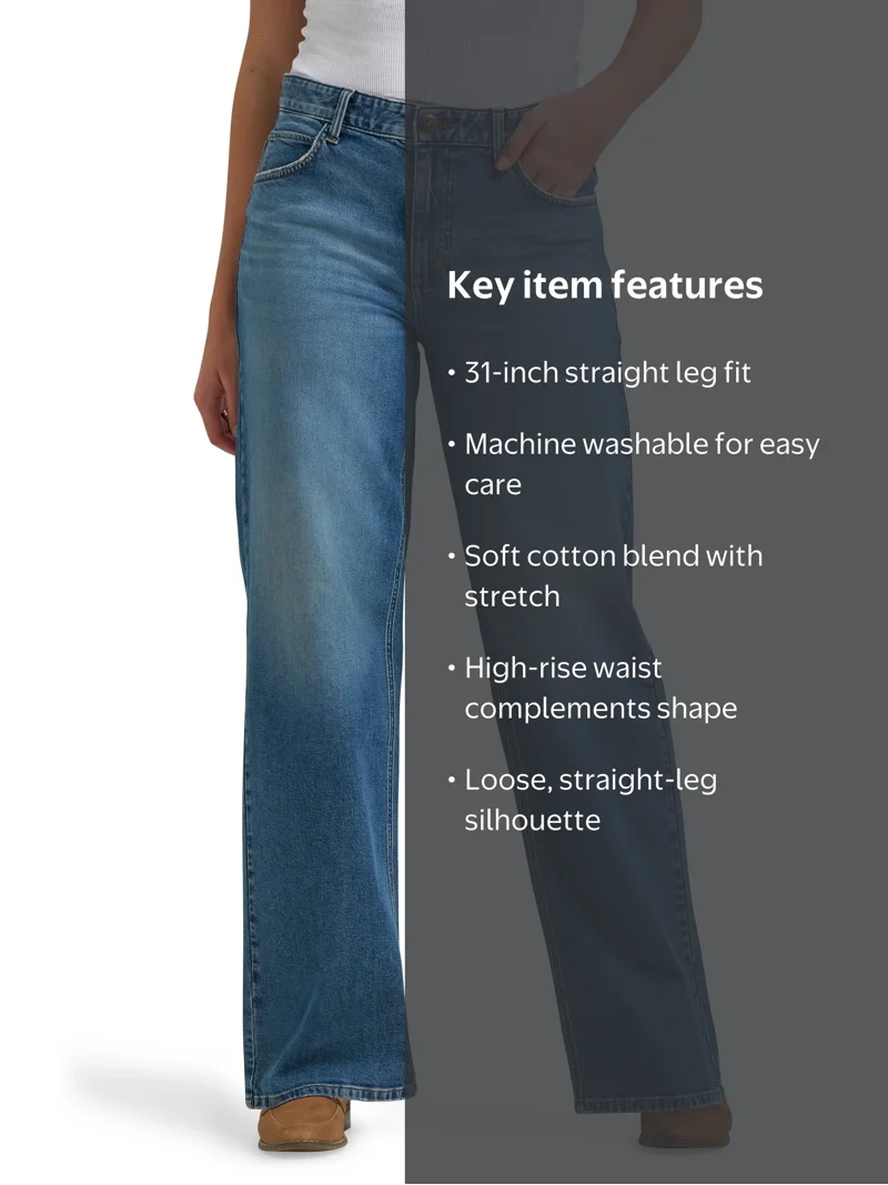 Lee® Women's Heritage High-Rise Straight Leg Denim Jeans, Sizes 2
