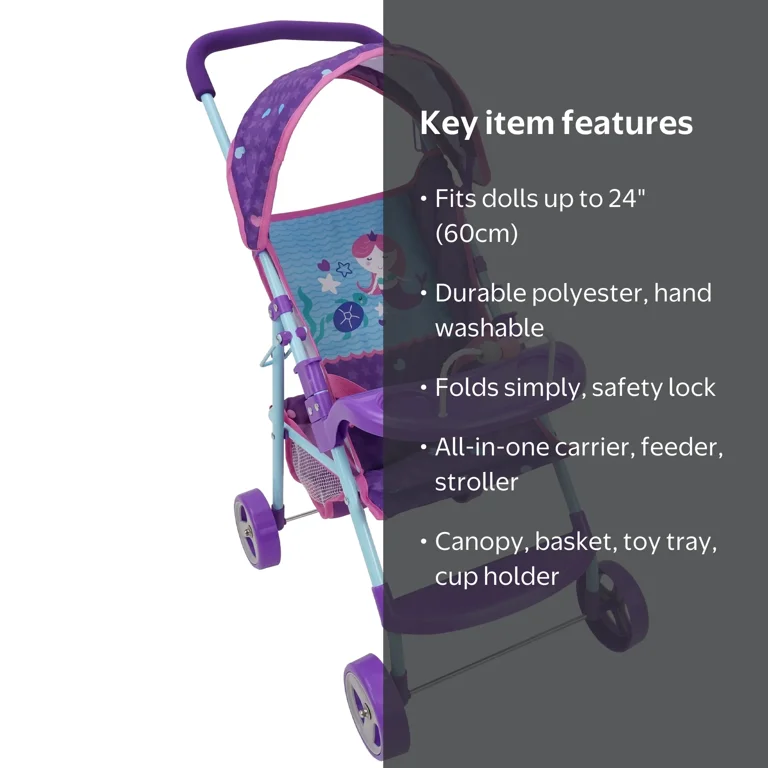 ベビードール　TRAVELCOLLECTIONセット 509 Doll Travel System Stroller Set - Includes Shopping Basket