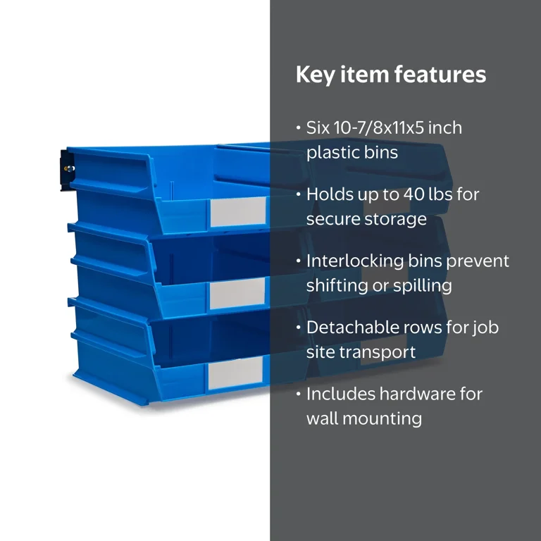 Free Shipping! Triton Products LocBin Wall Storage System with 6