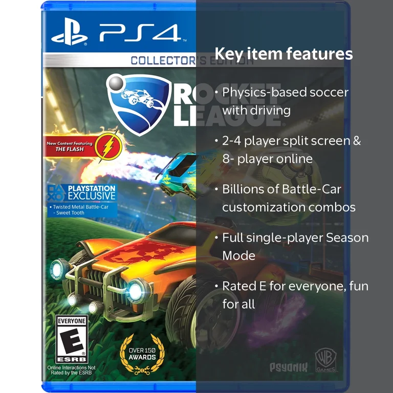 Warner Bros., Rocket League PS4, Multiplayer Soccer Game - Walmart.com