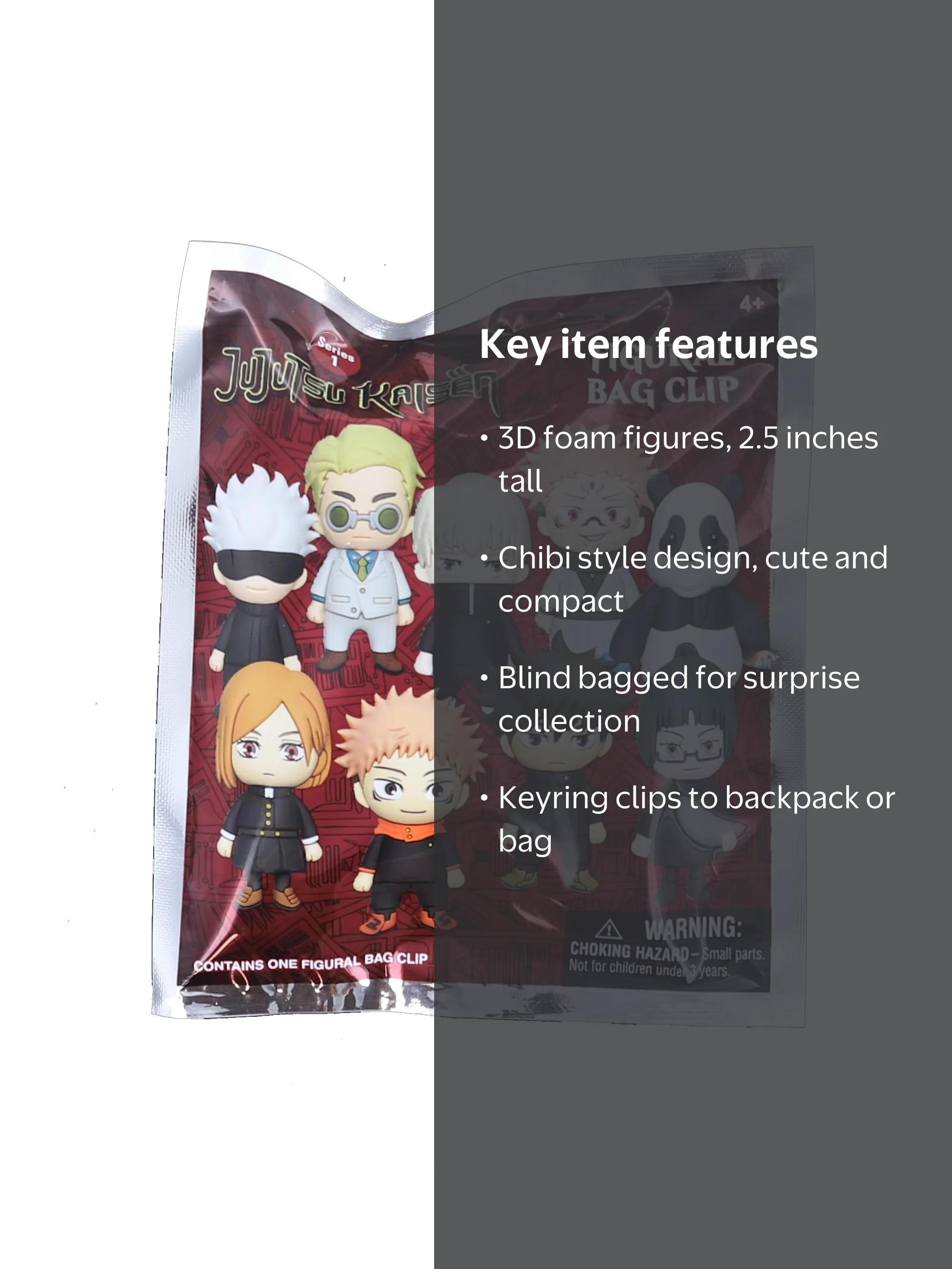 Monogram Jujutsu Kaisen Series 1 3D Foam Bag Clip Anime Blind