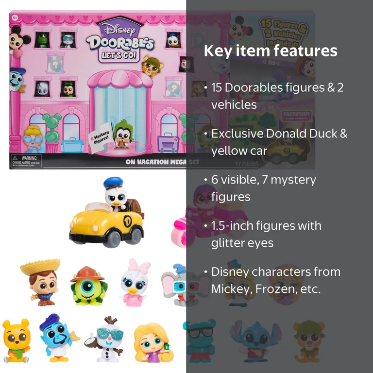 Disney Doorables Mega Vacation Set, Exclusive New Pack, Kids Toys