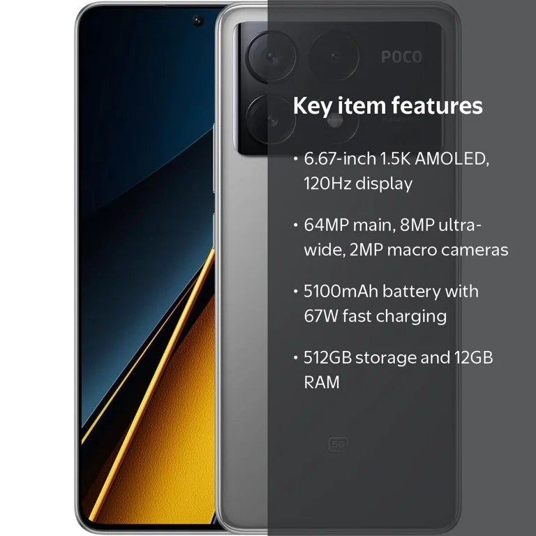 Xiaomi Poco X6 PRO 5G GSM Global Unlocked (512GB+12GB) 6.67