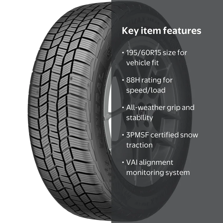 General AltiMAX 365 AW All Weather 195/60R15 88H Passenger Tire