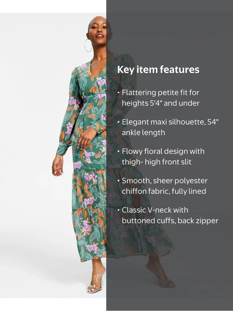 floral long sleeve dress Revery Maxi it offers a luxurious feel similar to real silk but is easier to care for and more cost Iris Long Sleeve omens Spring