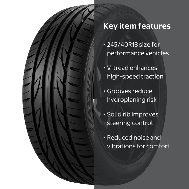 三雲245／40ZR18 Lexani LXUHP-207 UHP All-Season 97W XL Performance-Tire, 245