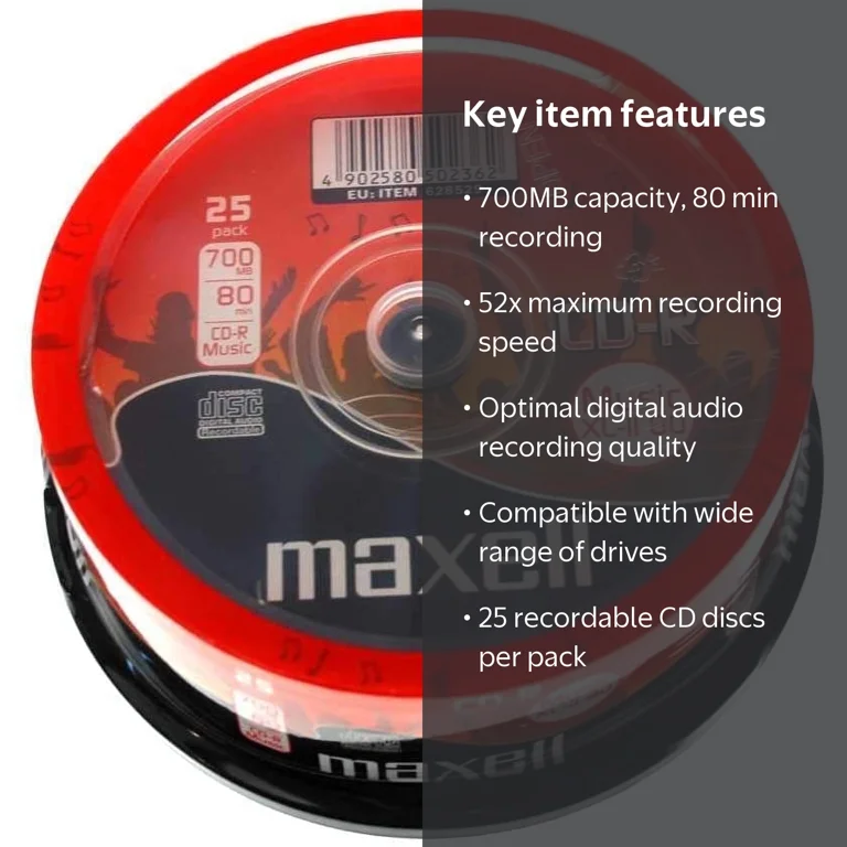 SPEED MAXIMUM COLLECTION CDセット Maxell, Recordable Music CDs, 700MB 80 Min Spindle Pack 25