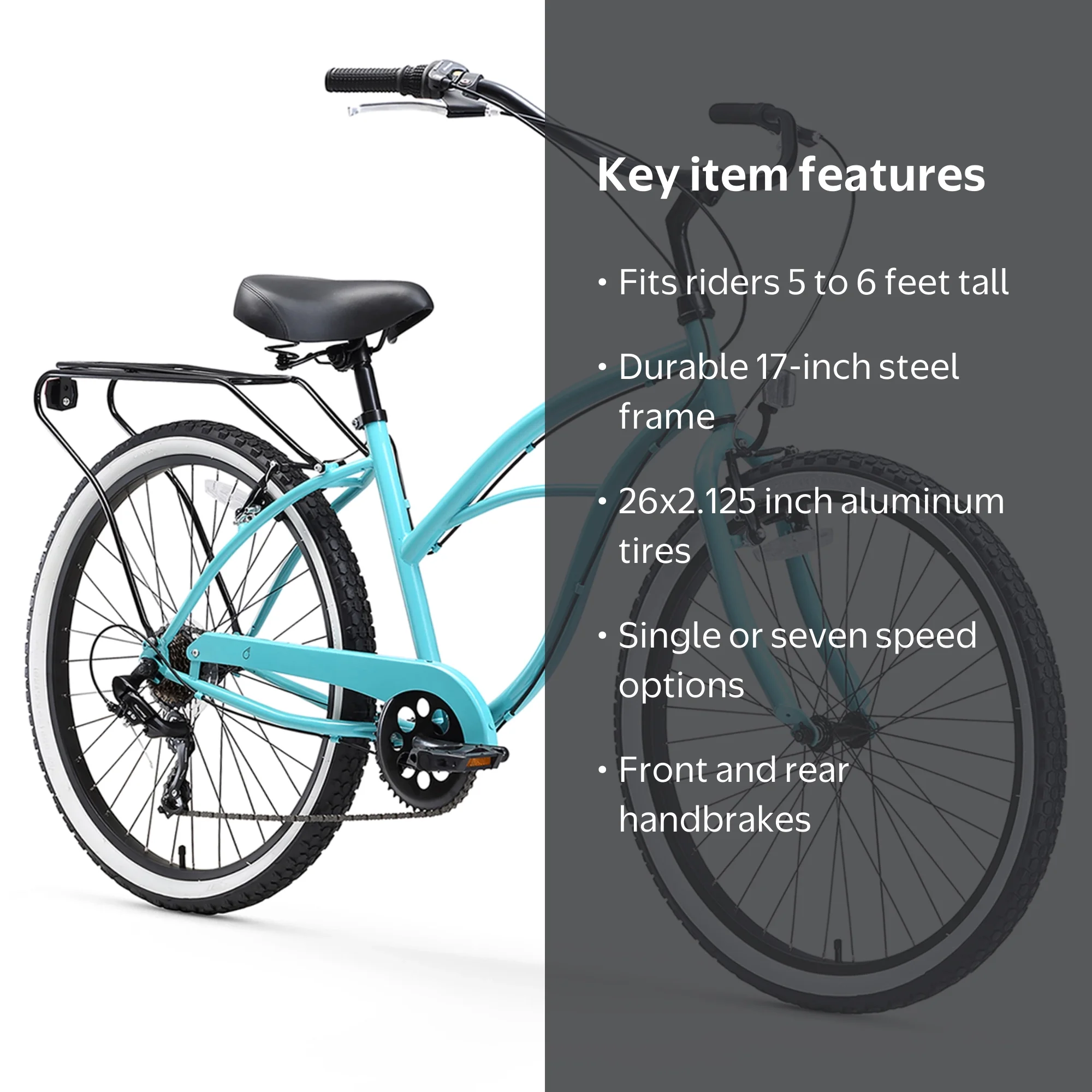 Sixthreezero Around The Block Women's 7-Speed Beach Cruiser