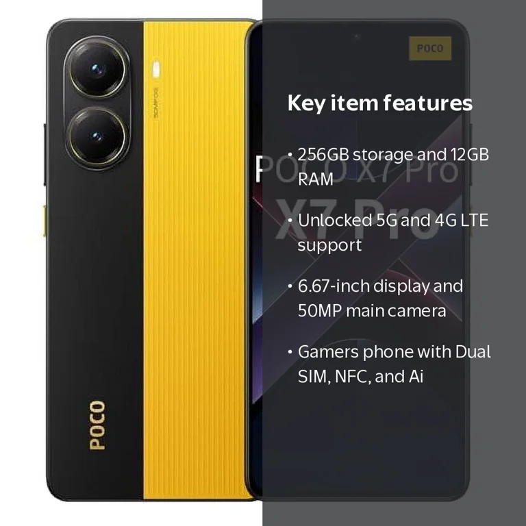 Xiaomi Poco X7 PRO 5G 256GB ROM 12GB RAM Dual SIM Unlocked