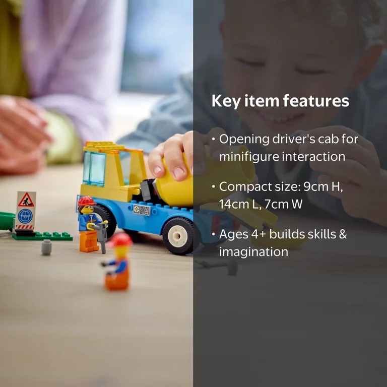 天空のクローバ LEGO, City Great Vehicles Cement Mixer Truck 60325 - Walmart.com