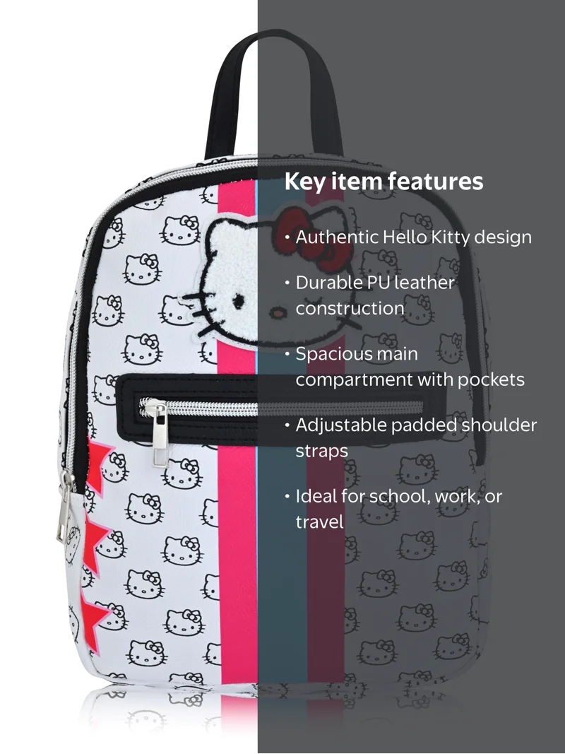 hello kitty backpack leather Faux for Women - Bundle with 16" Hello Kitty Backpack with Front Pocket Plus Water Bottle, Stickers, More | Hello Kitty Backpack Set If youre a fan of Hello Kitty or just love the cowgirl trend UPD Hello Kitty and Friends