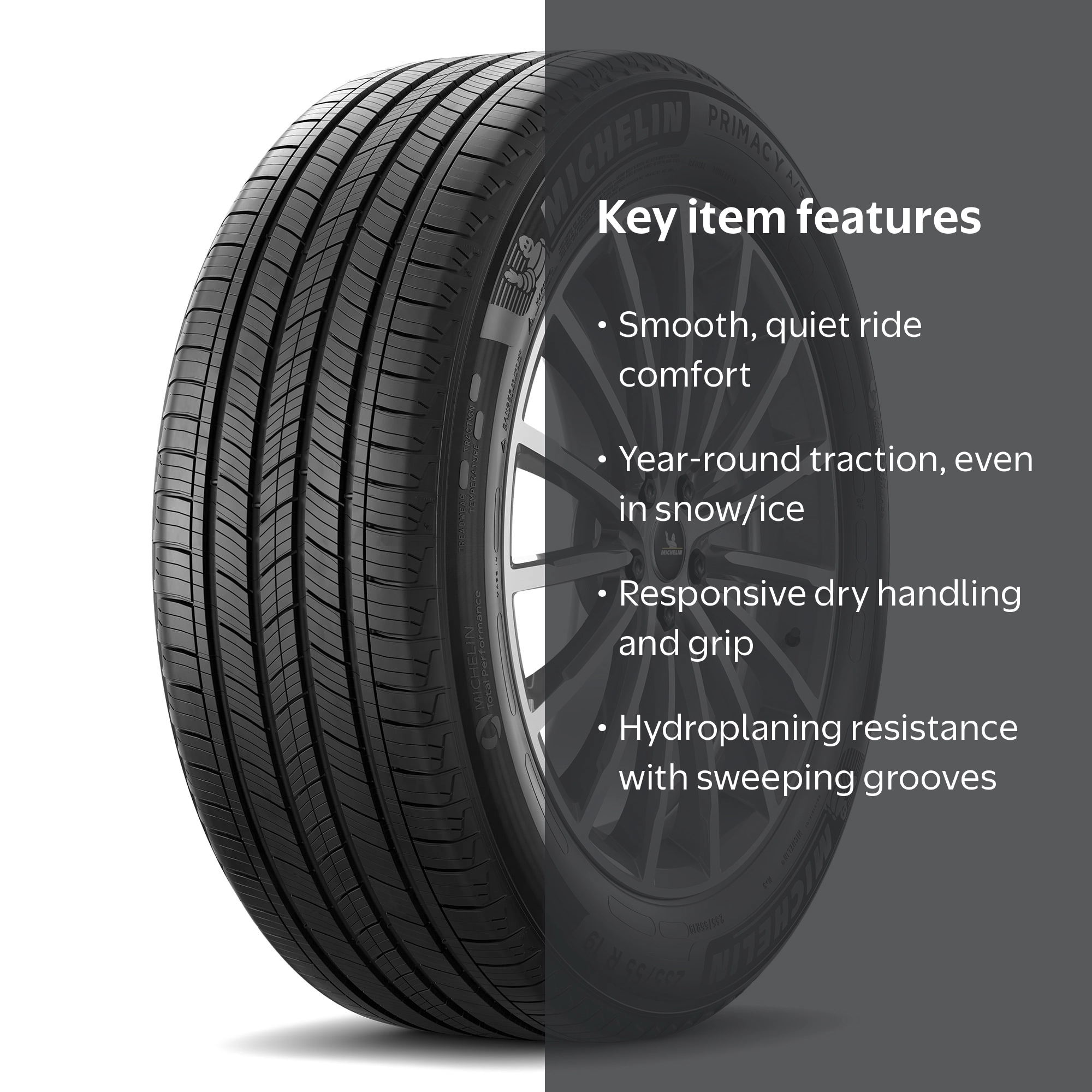 Michelin Primacy All-Season Touring 195/50R19 88H Tire - Walmart.com