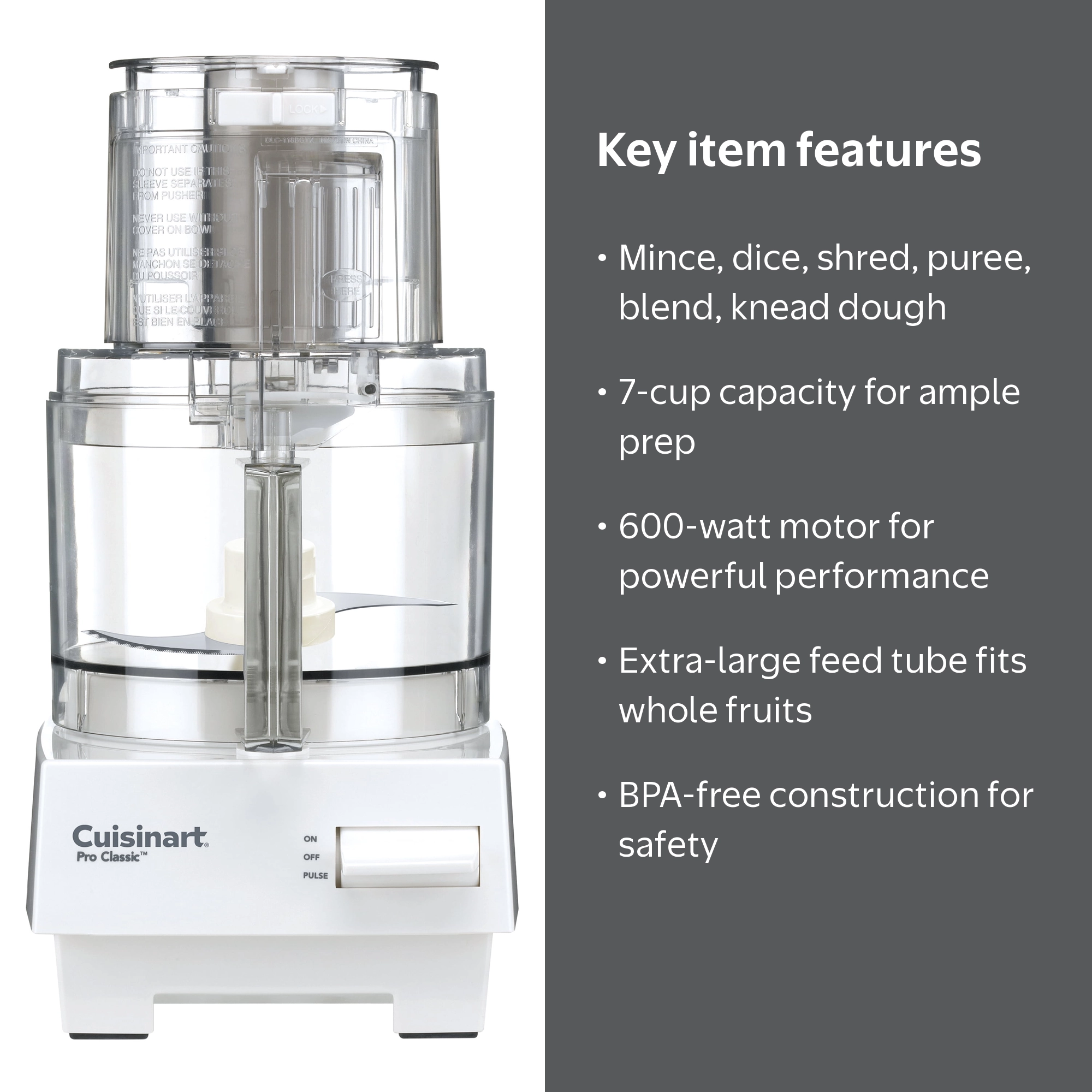Cuisinart 7-Cup Food Processor, 600-Watt Vegetable Chopper and