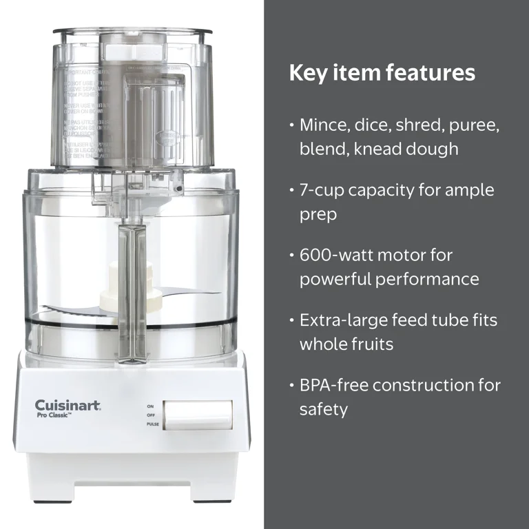 Cuisinart Pro Classic™ 7 Cup Food Processor - Kitchen Cooking Prep