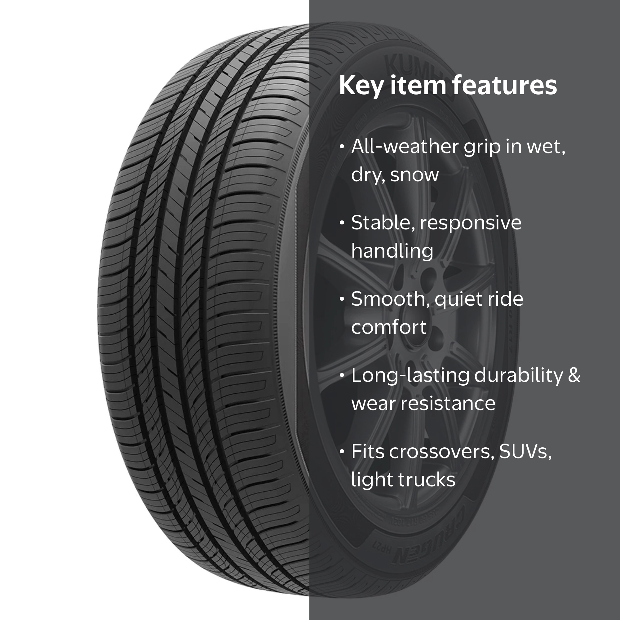 Kumho Crugen HP27 All Season 225/65R17 102V Passenger Tire