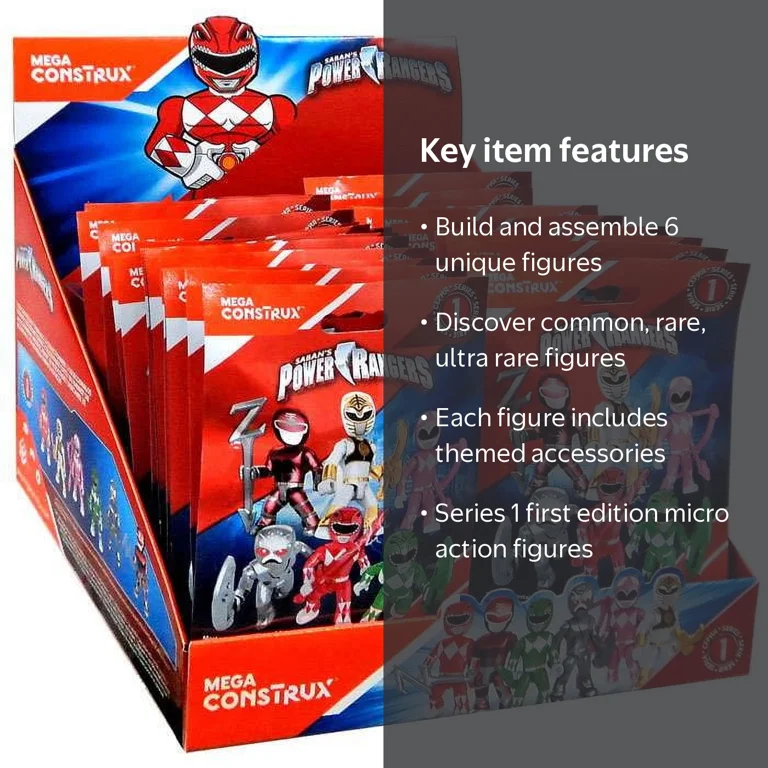 Mega Bloks Power Rangers Mega Construx Micro Action Figures Series