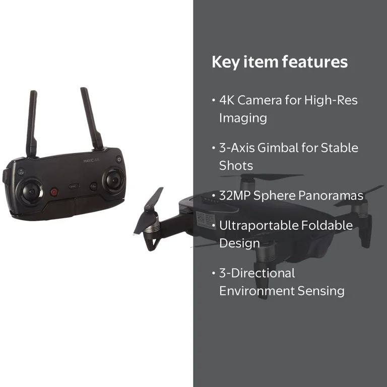 DJI MAVIC Air Fly More Combo (NA) Onyx Black - Walmart.com