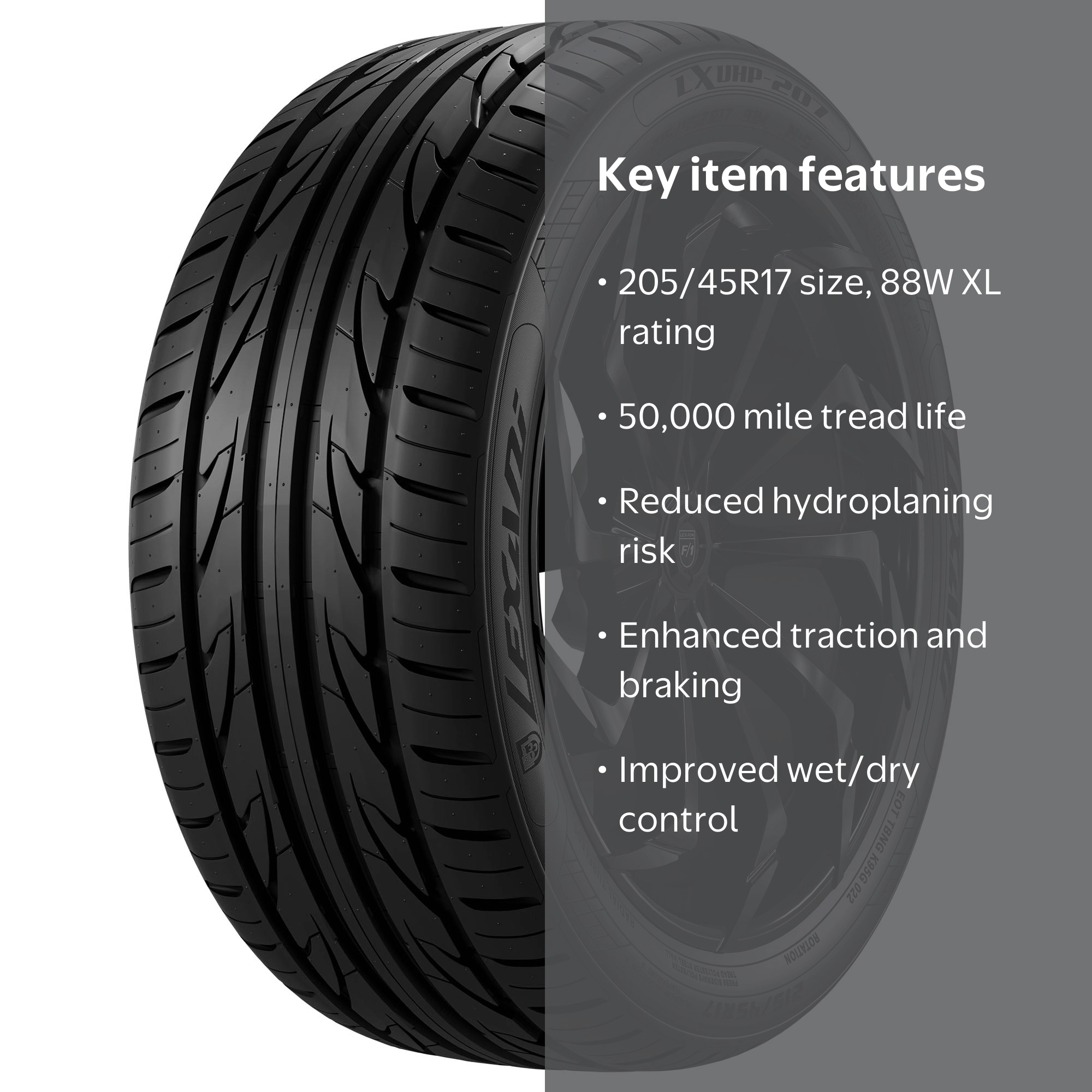 Lexani LXUHP-207 UHP All Season 205/45ZR17 88W XL Passenger Tire