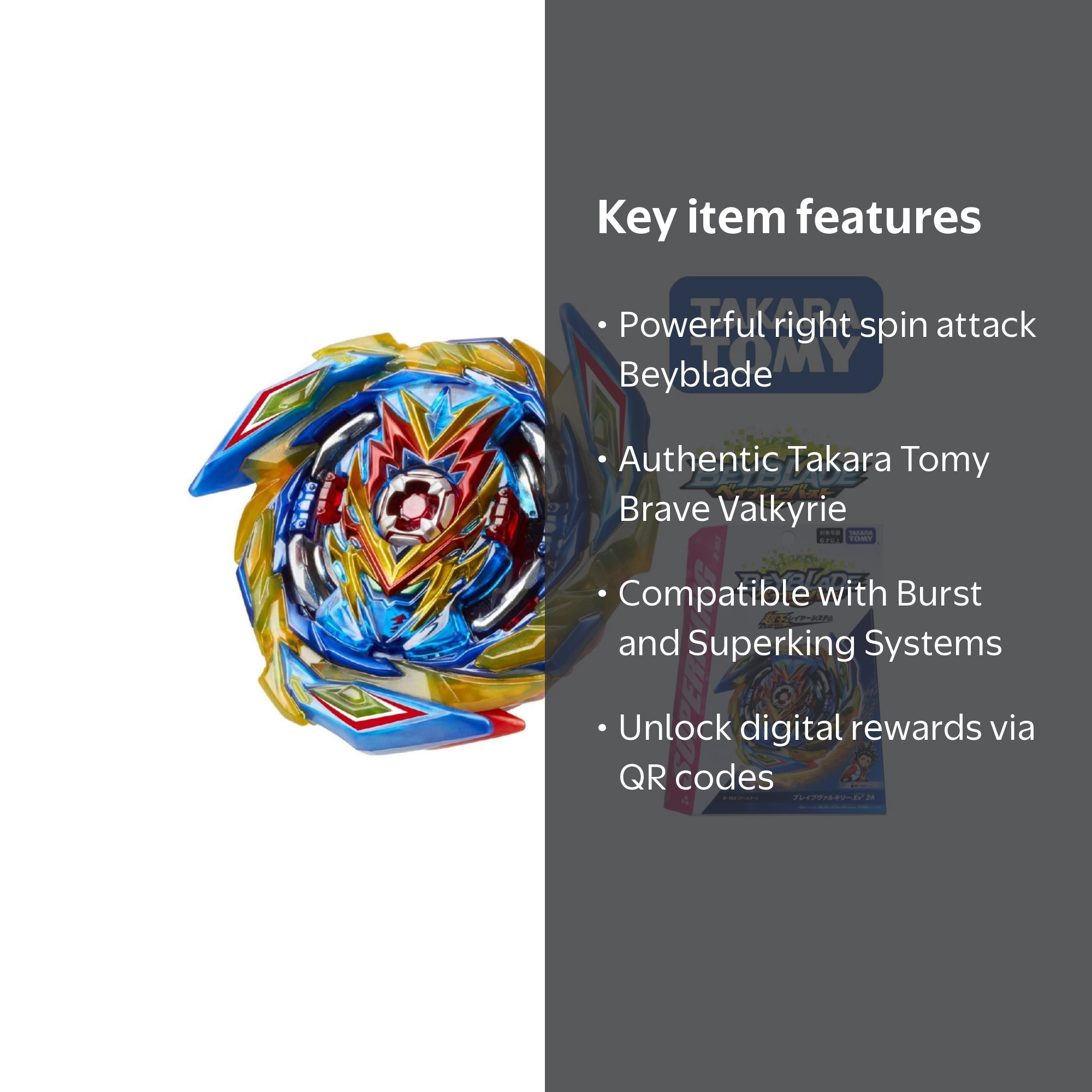 Takara Tomy Beyblade Burst Superking B-163 Brave Valkyrie Evo 2A