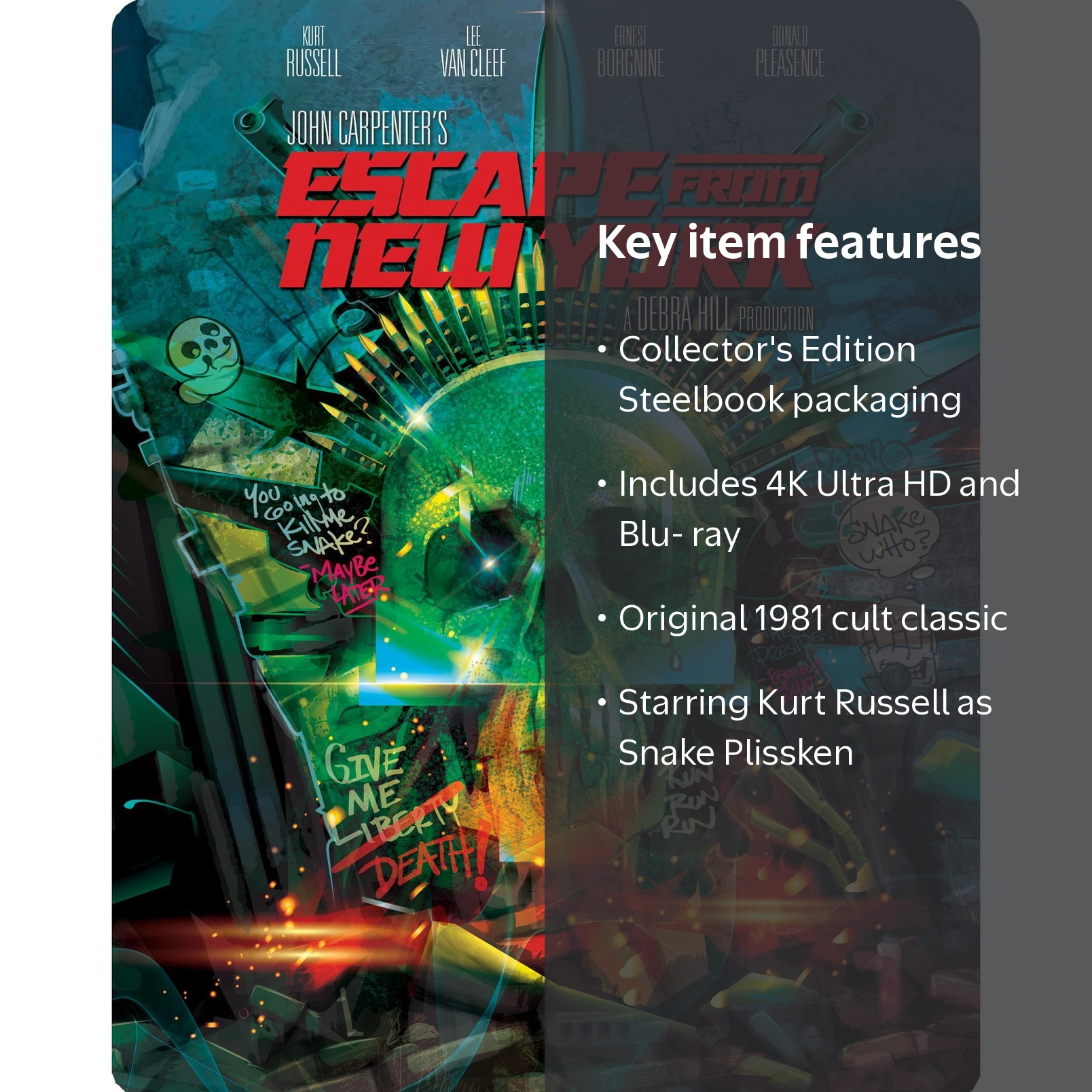 SDS, Escape From New York Steelbook, 4K Ultra HD + Blu-ray