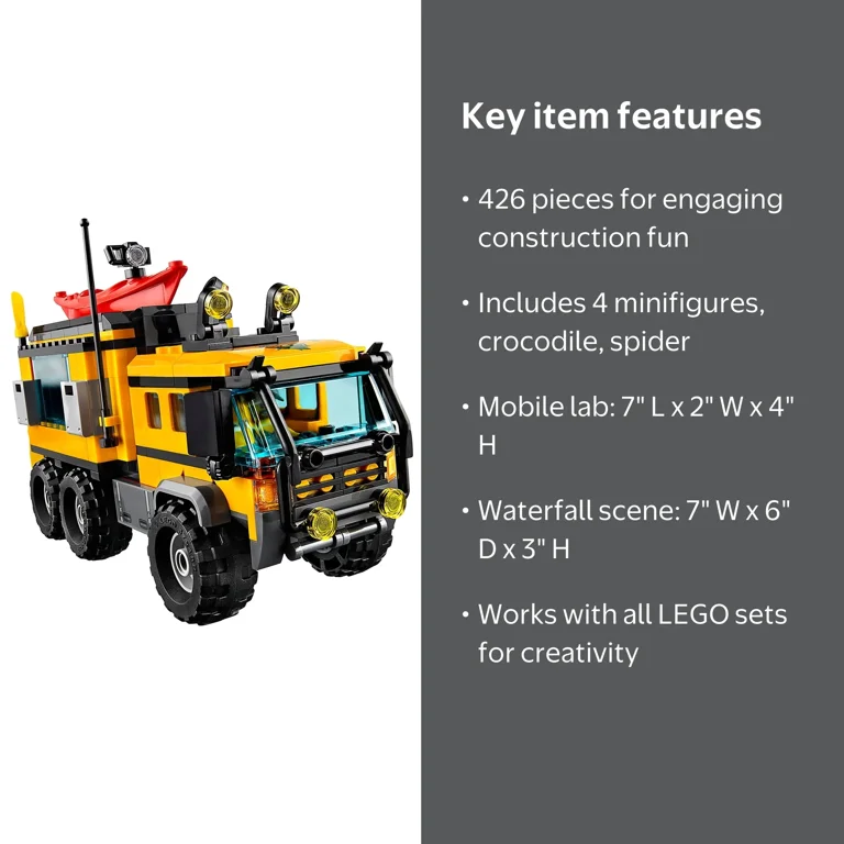 LEGO City Jungle Explorers Jungle Mobile Lab 60160 - Walmart.com