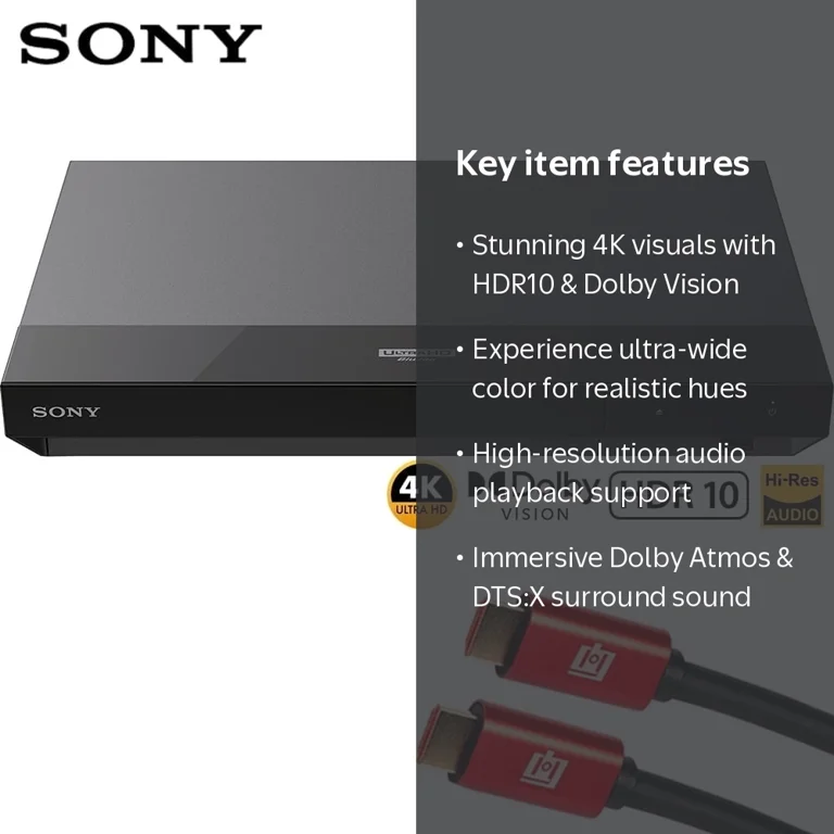 Sony UBP-X700U 4K Ultra HD Home Theater Blu-ray DVD Player 4K