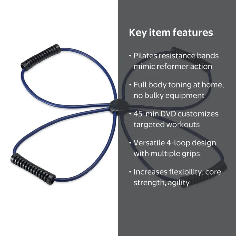 Gaiam Coreplus Reformer, Pilates Resistance Band, Workout DVD
