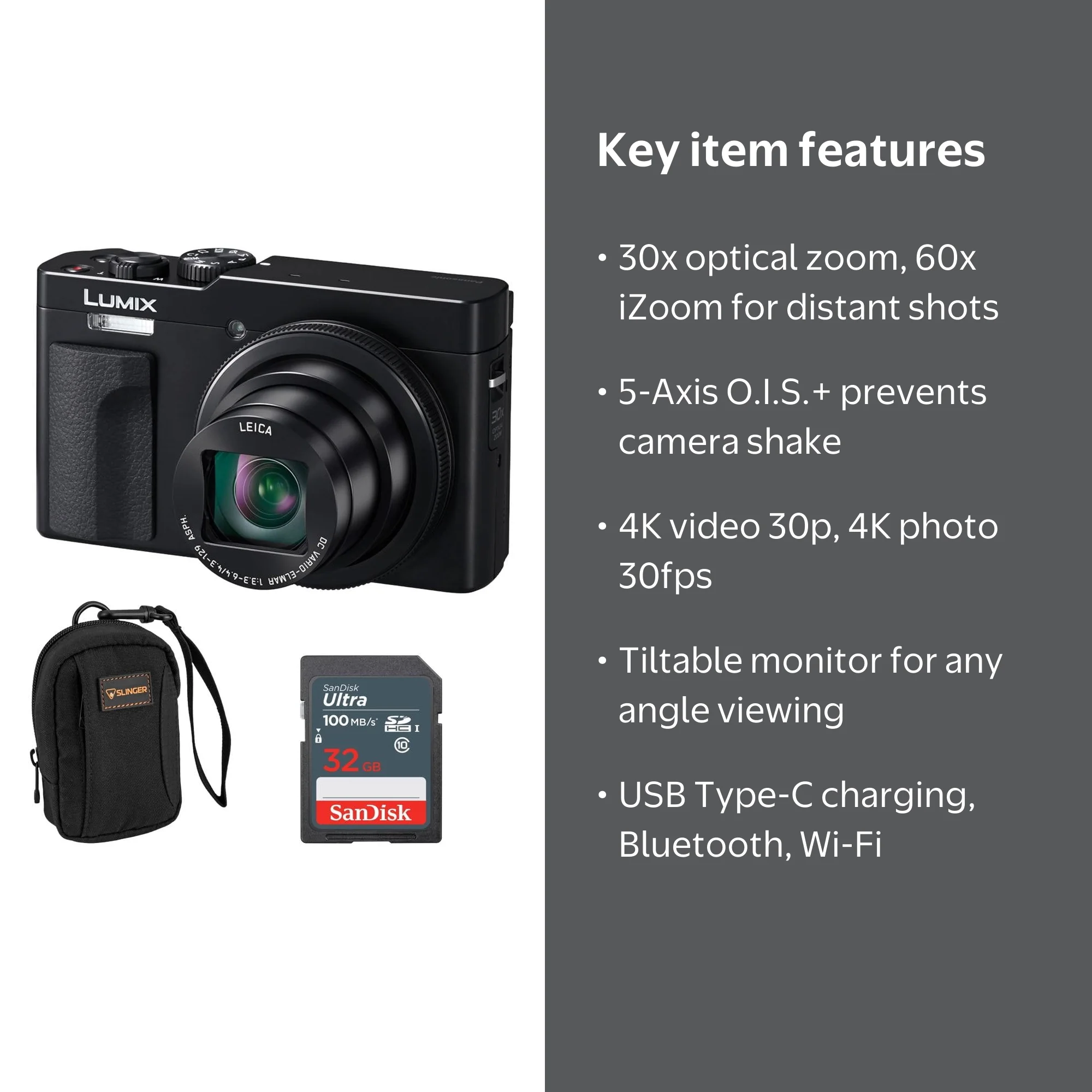 Panasonic LUMIX ZS99 Digital Camera - Walmart.com