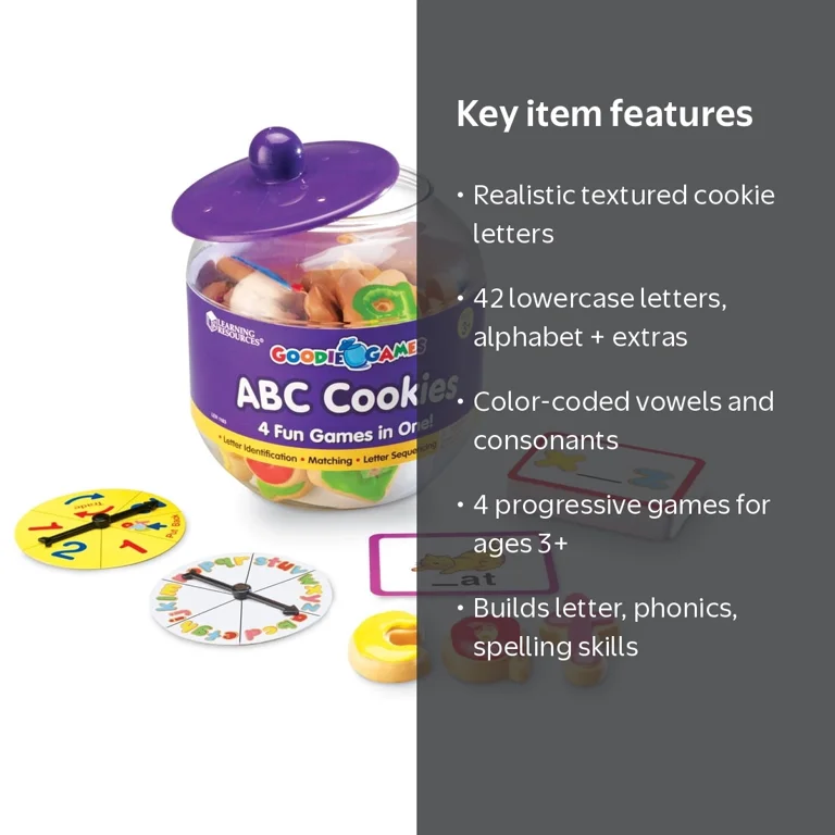 Learning Resources Goodie Games ABC Cookies, Alphabet Letters