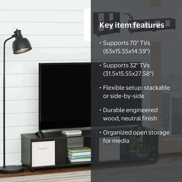 テレビ r17taaan0308 Free Shipping! Mainstays Expandable TV Stand for Up to 70 Inches