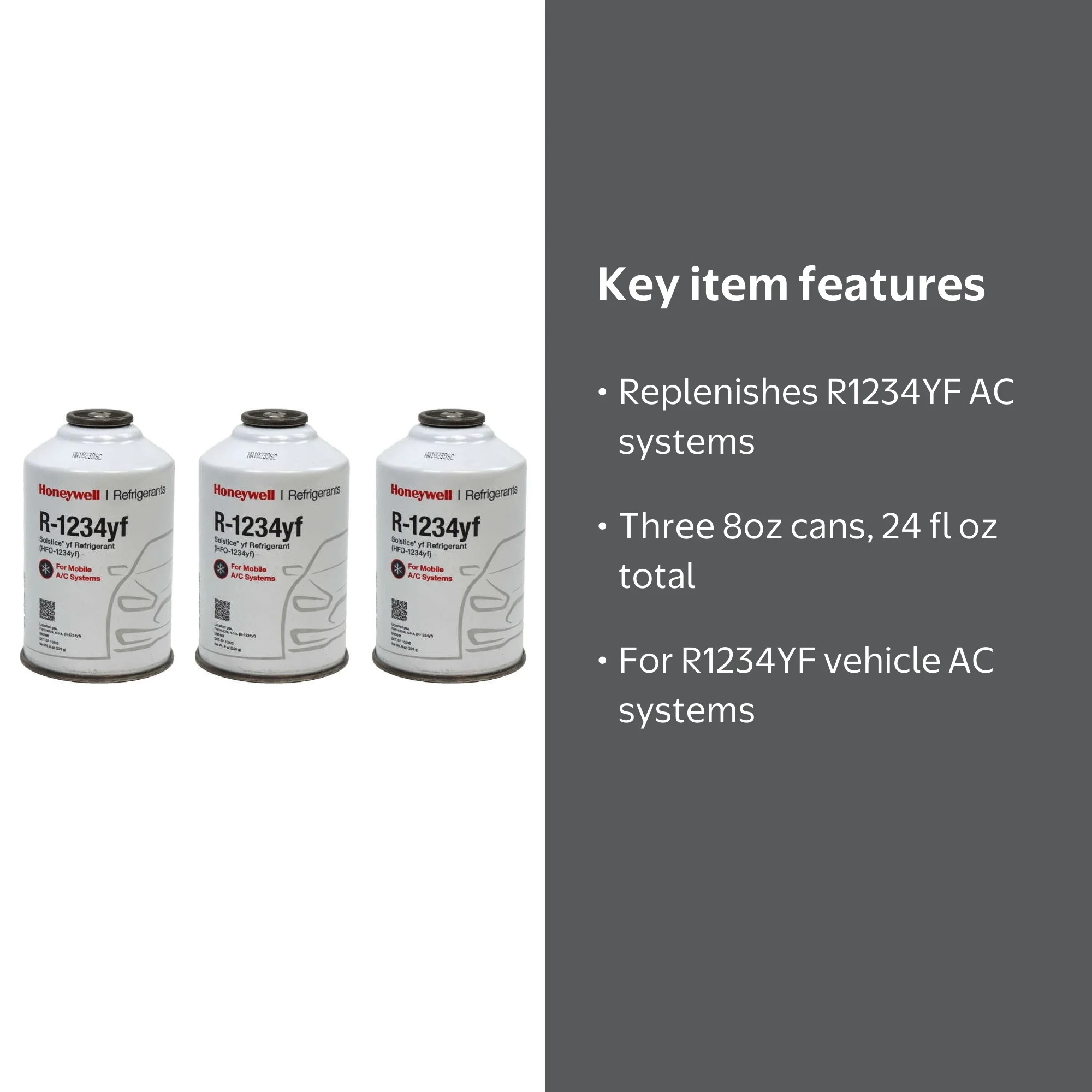 Honeywell R1234YF AC Refrigerant Refill, Recharge Gas Coolant for