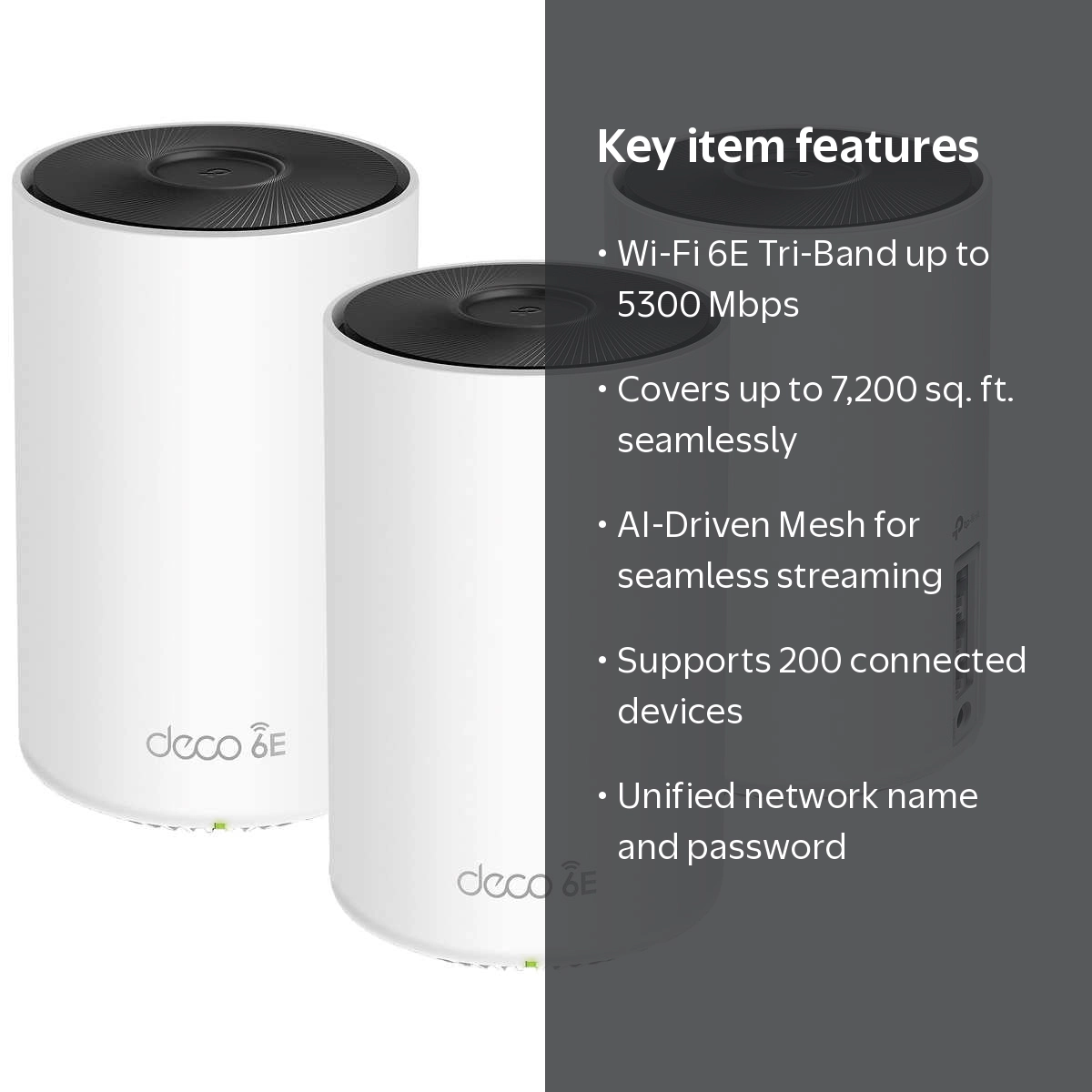 TP-Link, Deco AXE5300 Wi-Fi 6E Mesh System, 3 Pack, Tri-Band