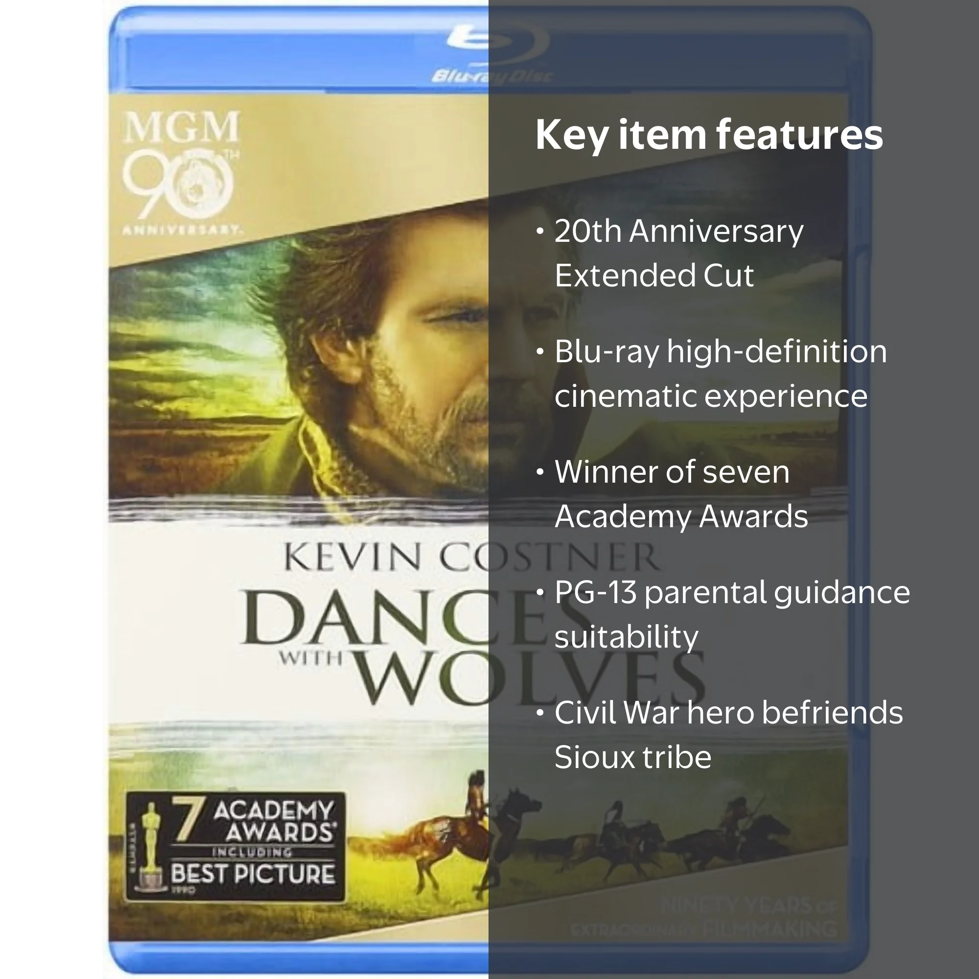 Dances With Wolves (Blu-ray) 20th ANNIVERSARY Extended Cut