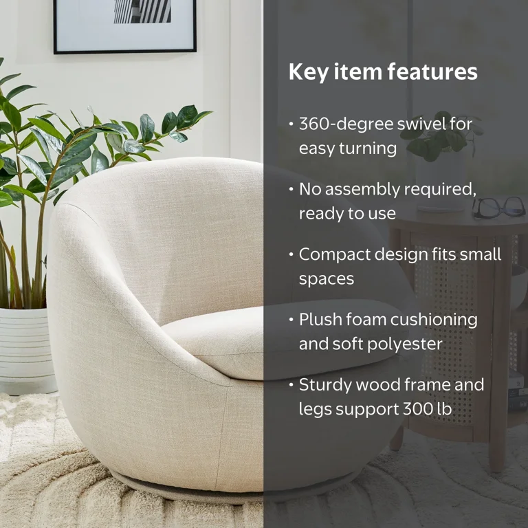 MIRA GREEN & MIRA CREAM SOFT セット Free Shipping! Better Homes & Gardens Mira Swivel Accent Chair