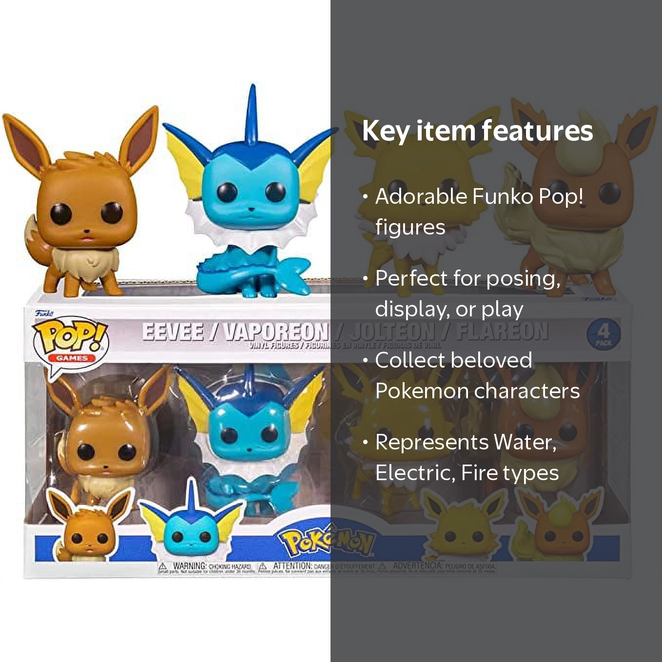 Funko Pop! Pokemon Figures - Ultimate Eevee Evolutions 4-Pack