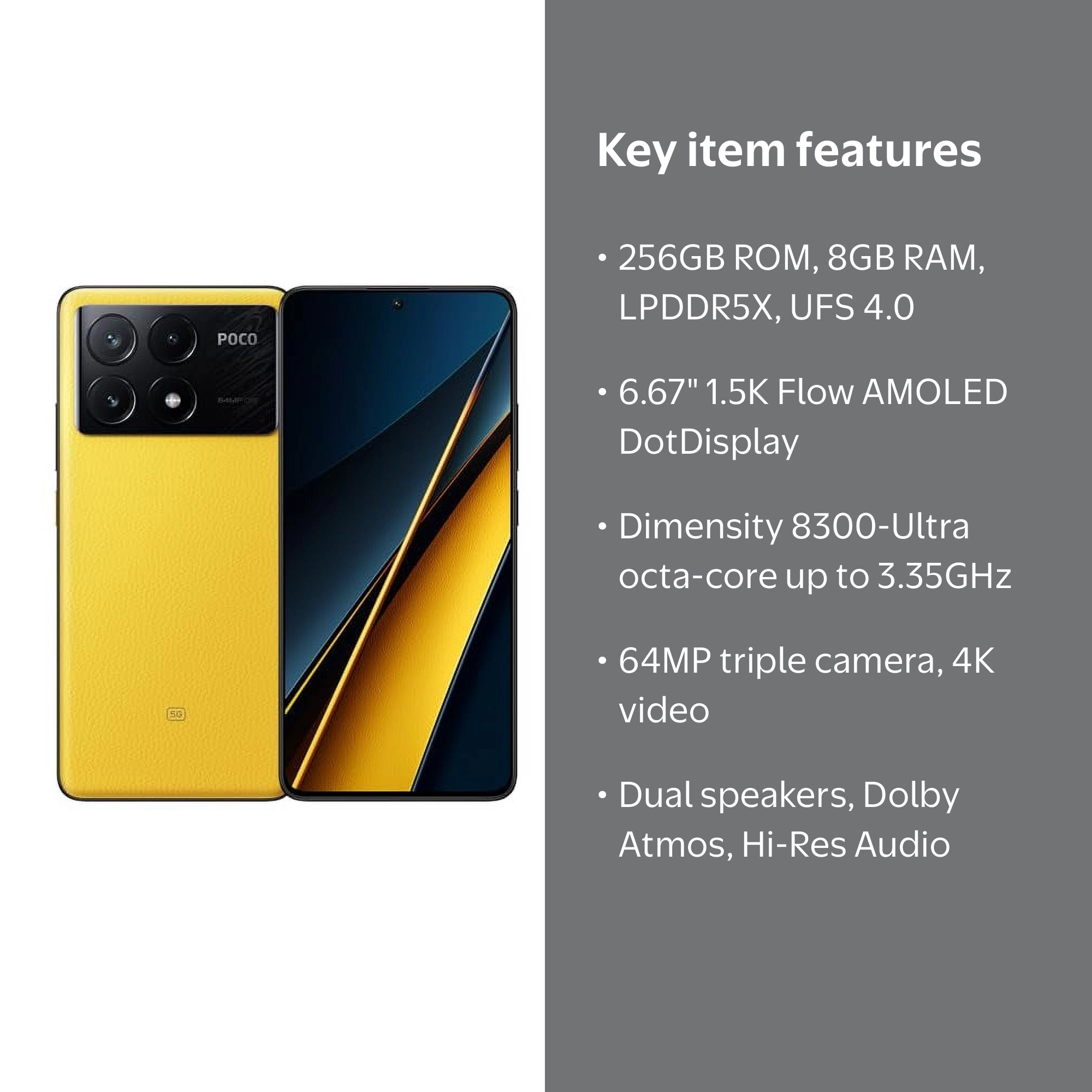 Xiaomi Poco X6 Pro DUAL SIM 256GB / 8GB RAM 5G Unlocked Smartphone